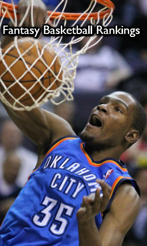 Kevin Durant Dunks in Coach Esser's ROS Fantasy Basketball Rankings for 2014